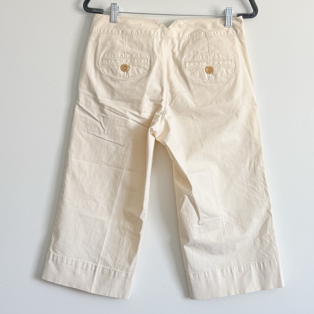 Banana Republic Wide Leg Crop Capri Pants 6 Mid Rise Relaxed VTG Cabin GORP - Picture 2 of 7